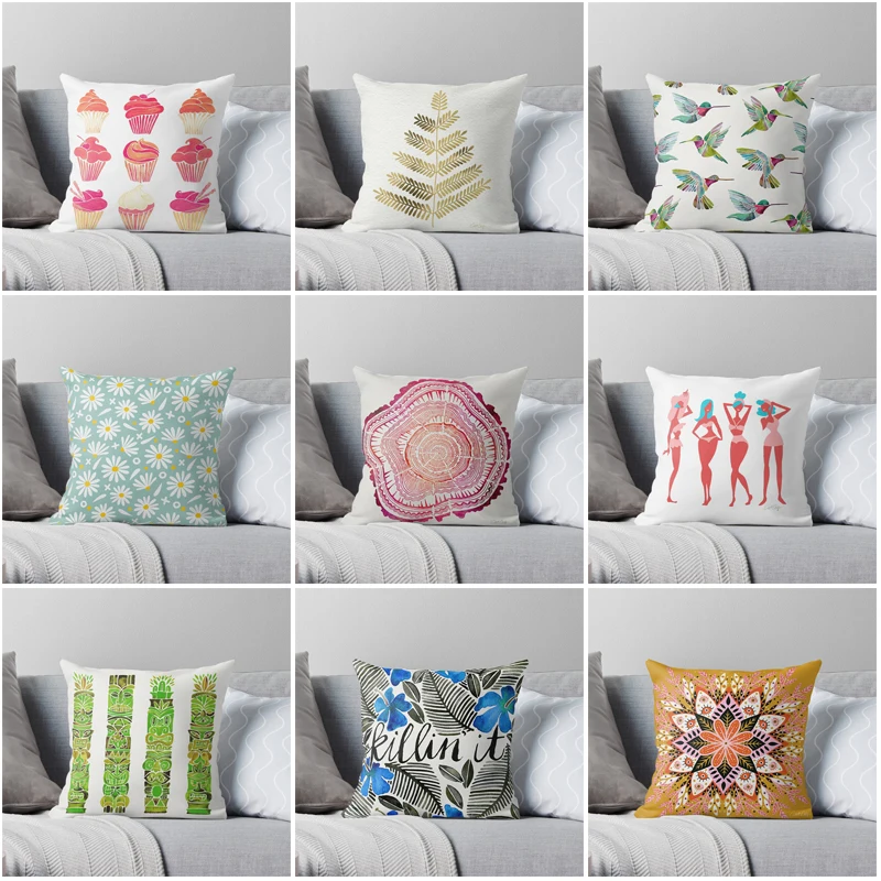 Декоративная домашняя наволочка, наволочка, осень 45x45 см, Современная гостиная, диван-кровать, яркая плюшевая лампа 50*50 60*60