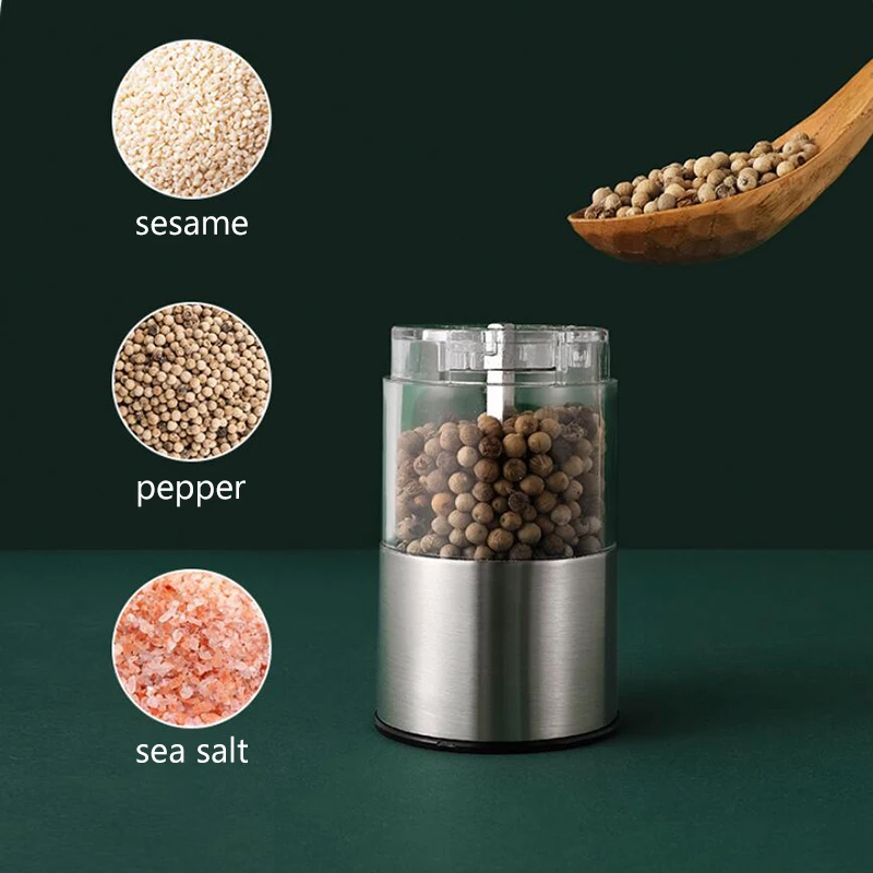 Электрическая мельница для перца соли нержавеющая сталь автоматическая