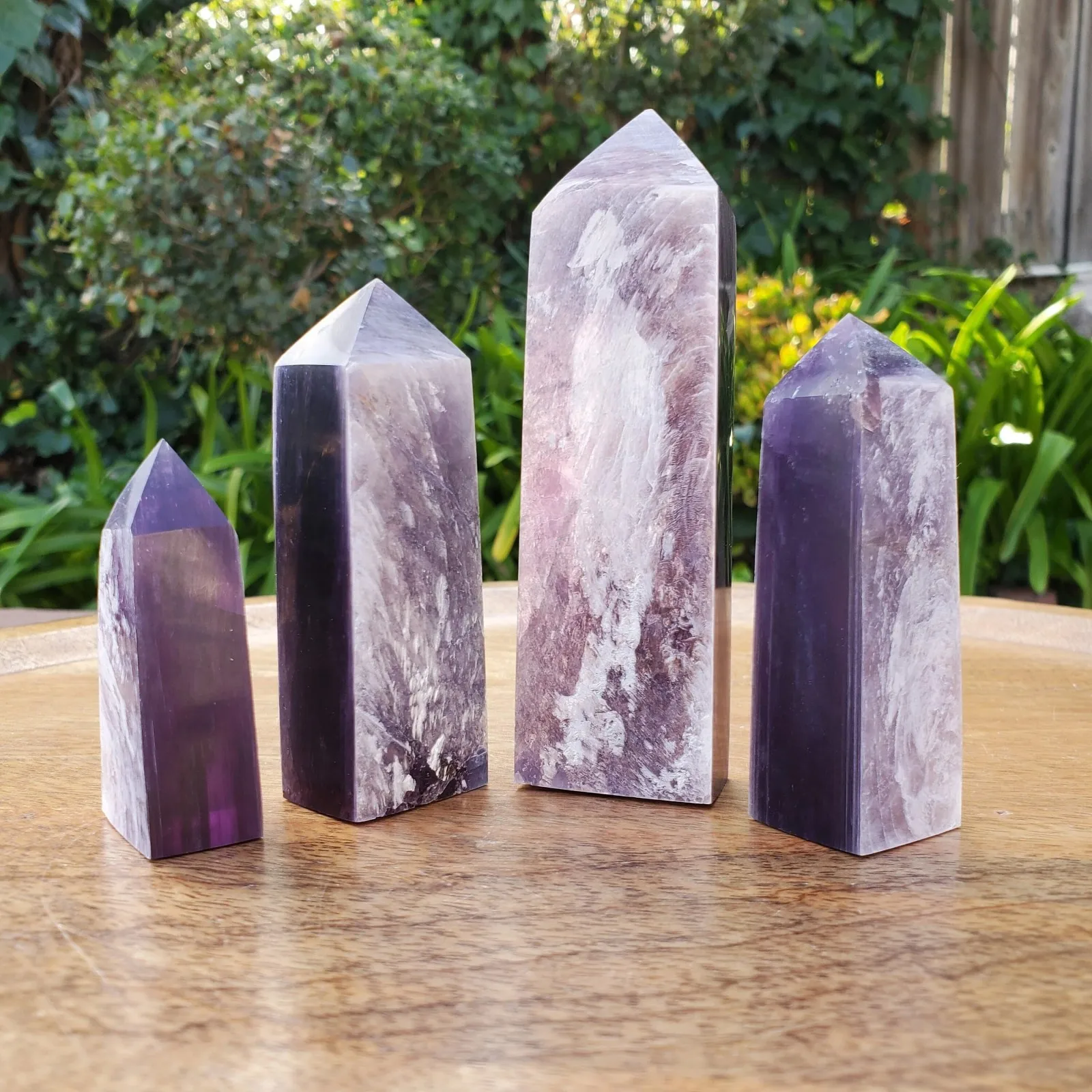 1 Шт. Высококачественная Лепидолитовая Башня Фиолетовая Слюда Драгоценный