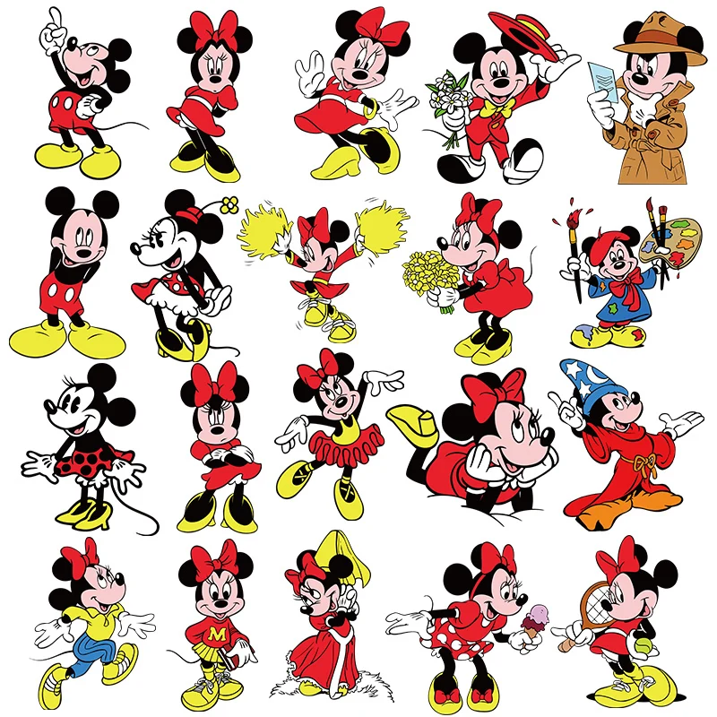 

Cartoon Disney Patch Iron On Heat Transfers Vinyl For Clothing Mickey Minnie Stickers On Clothes Transfer Thermal Boy Badges