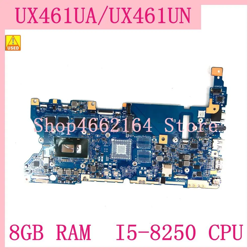 

UX461UA с i5-8250u CPU 8G RAM Материнская плата ASUS UX461UA UX461UN UX461U UX461 протестирование материнской платы ноутбука ОК бесплатная доставка б/у