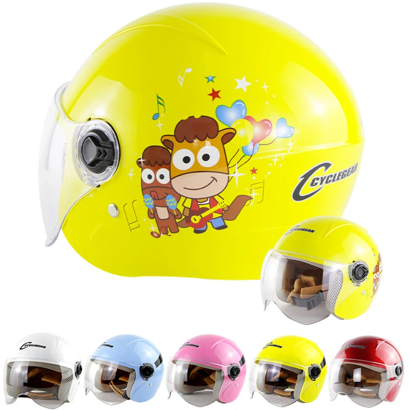 

Kids Motorcycle Helmet for City Riding Colorful Cute Moto Casco Children 3/4 Helmet Outside Bicycle Scooter Cycling Boys Girls
