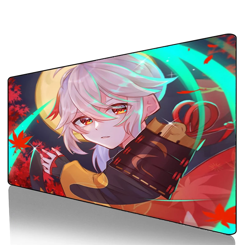 

Игровой коврик для мыши каэдехара, казуха, Genshin, аксессуары для ПК, коврик для мыши для ноутбука, Противоскользящий коврик для компьютера, оф...
