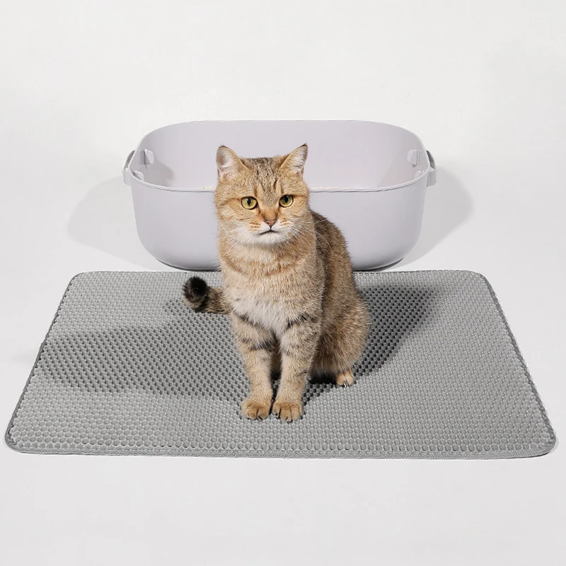 

Pet Cat Litter Mat EVA Double Layer Waterproof Pet Litter Breathable Deodorant Anti-splash Cat Toilet Mat Cat Scratching Mat