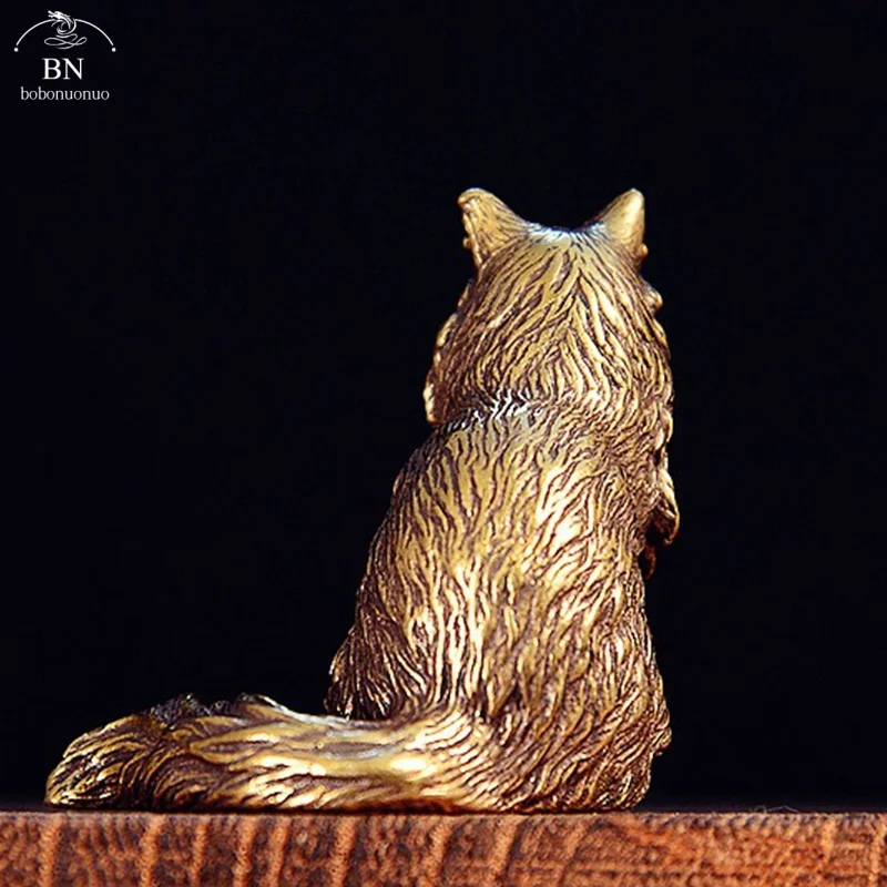 Фото Миниатюрные фигурки кошек мейн-кунов из латуни, маленькие статуэтки животных, настольные украшения, винтажный декор для дома, аксессуары для рукоделия №5