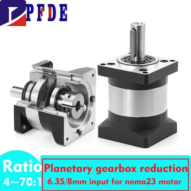 

Планетарный редуктор Nema 23, 57 мм, коэффициент передачи двигателя 4 5 10 16 20 ~ 50:1, Шестерня двигателя для шагового двигателя Nema23 57 мм, 4000 об/мин