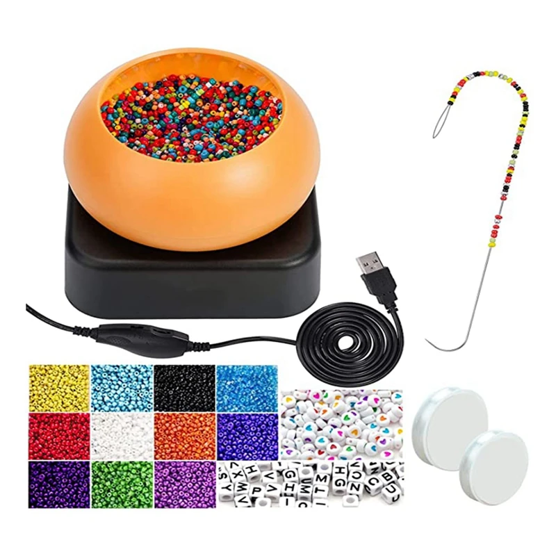 

Electric Bead Spinner For Jewelry Making With Glass Seed Beads For Bracelet Jewelry Making Kit