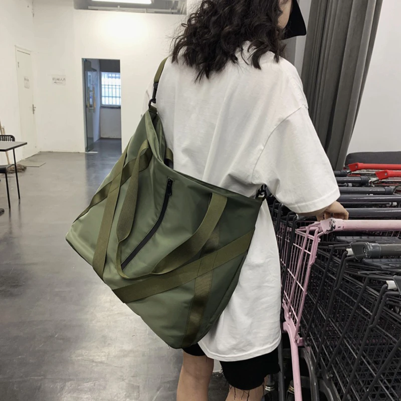 

Повседневная Сумка-тоут для женщин, модная вместительная однотонная дамская сумочка через плечо, подходит для путешествий на короткое расстояние