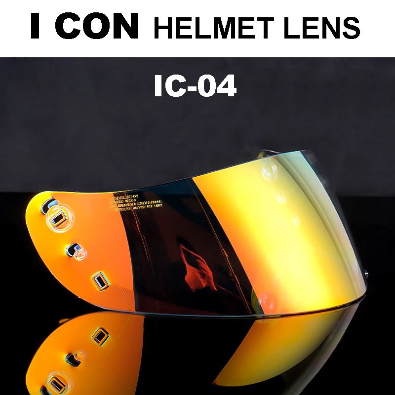 

IC-04 Motorcycle Helmet Visor Fit For ICON Airmade Airform Model Glasses Clear At Night Motorbike Anti-UV Motocross Helmet Lens