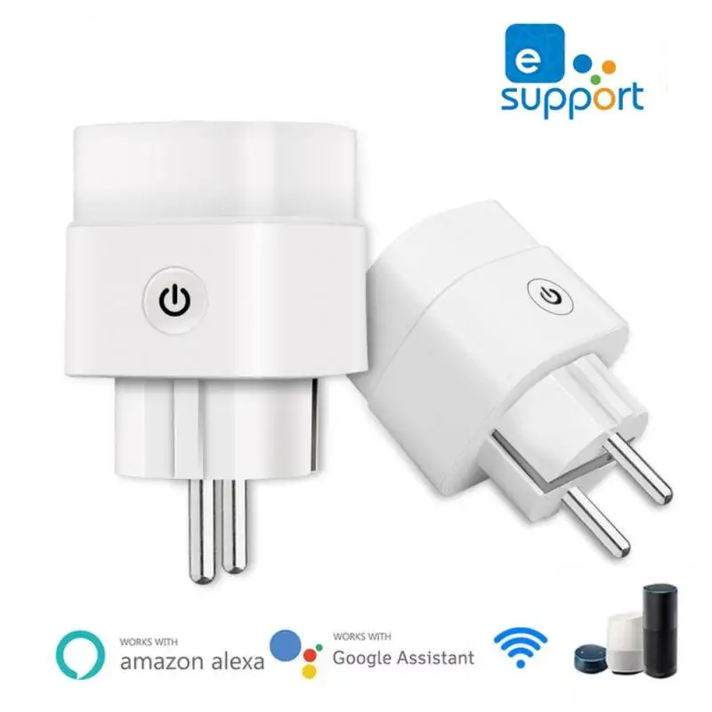

EWelink EU Wifi Smart Socket Plug 16A Outlet Power Monitor Timing Function Plug Smart Home Compatible With Alexa Google Home
