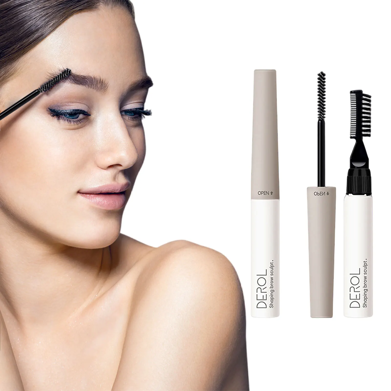 

Strong Brow Styling Cream Milky Eyebrow Fixed Gel Long Lasting Eyebrow Fixed Gel With Double End Brush Milky Brow Fix Cream For