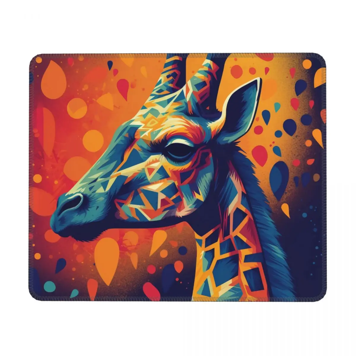 

Горизонтальный яркий качественный резиновый коврик для мыши с изображением жирафа, Нескользящие эстетические настольные коврики для мыши