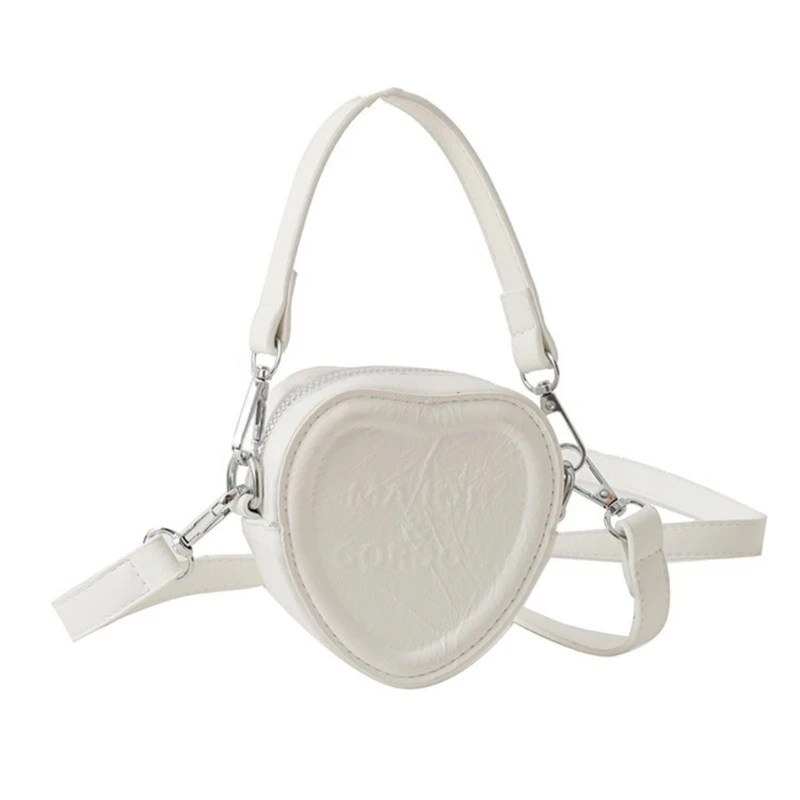 

Crossbody Shoulder Bag Versatile Trendy Bag Lady Purse for Women Girl Fashion PU Tote Bag Small Heart Shaped Handbag