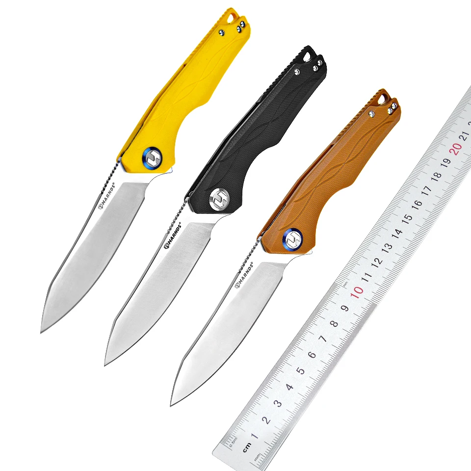 Охотничий складной нож Harnds Harvest Sandvik 14C28N Стальной походный с карманным зажимом и