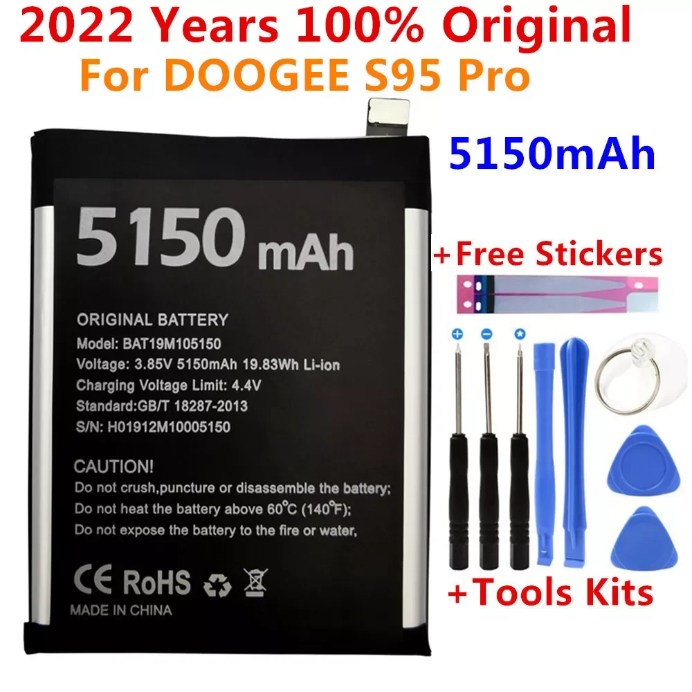 

2023New 100% New Original for DOOGEE S95 Pro BAT19M105150 Replacement 5150mAh Parts backup battery for DOOGEE S95 Pro Smart Phon