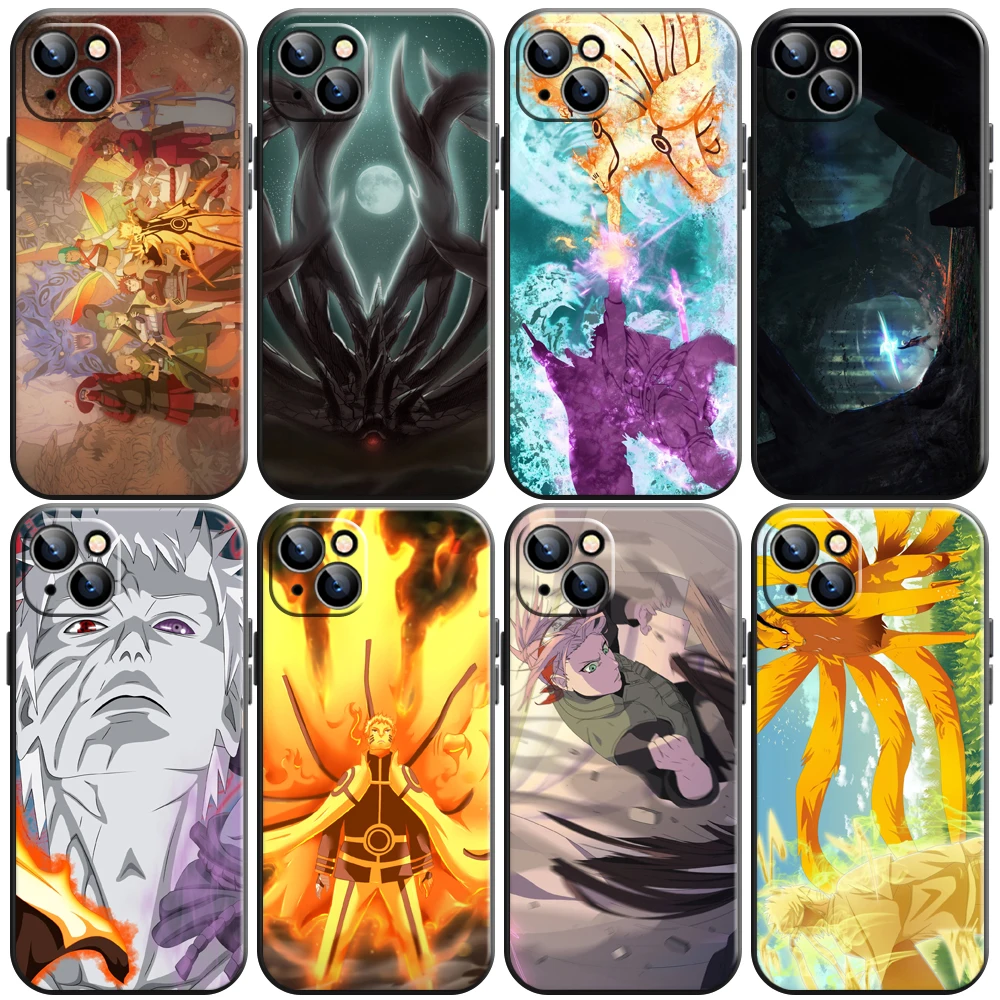 

Japan NARUTO Anime Phone Case For iPhone 11 13 12 Pro Max 12 13 Mini X XS XR MAX SE 6 7 8 Plus Back Carcasa Black Funda Soft