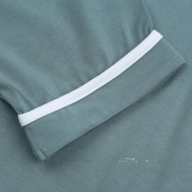 Мужские пижамы всесезонные с длинным рукавом из модала хлопка шелка весна-лето