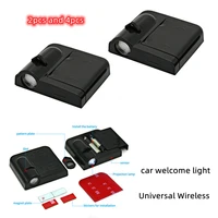car wireless spotlight door welcome light projector logo door warning light 2 pack 4 pack for skoda car lights