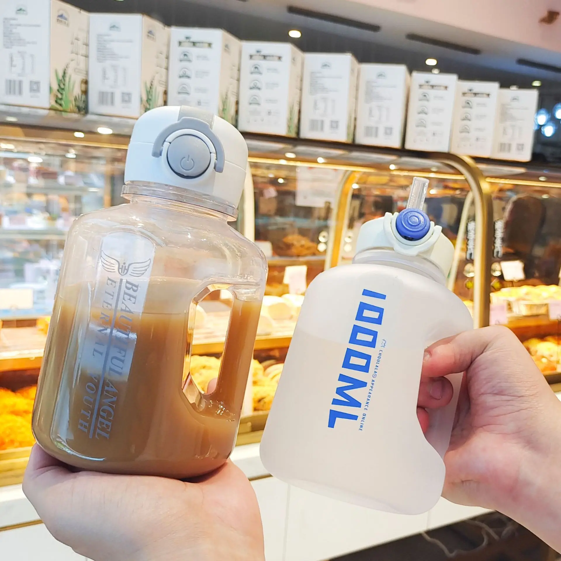 

Бутылка для воды с соломинкой, 1000 мл