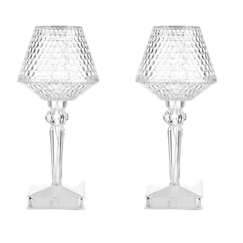 

Touch Crystal Table Lamp USB Wireless Dimming Bedside Lamp Romantic Decorative Desk Lamp For Restaurant Bar