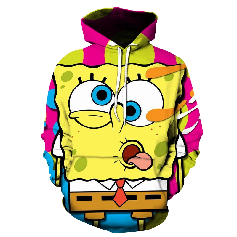 

Spring and Autumn Unisex Children's Cartoon Yellow Hooded Sweater Men's Women's Couples Anime Cute Long Sleeve Sweatshirts