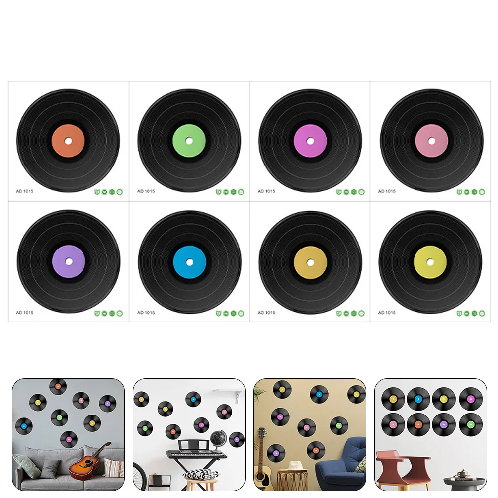 

Wall Vinyl Records Record Decor Stickers Party Room Sticker Living Music Boxes Shipping Decorations Supplies Aesthetic Signs