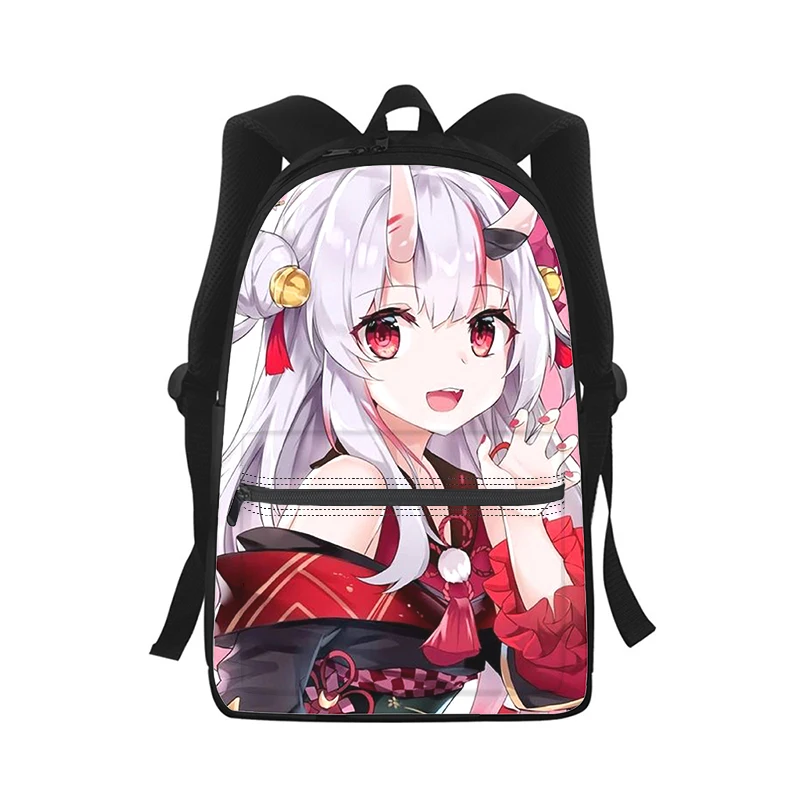 Nakiri Ayame hololive girl Men Women Backpack 3D Print Fashion Student School Bag Laptop Backpack Kids Travel Shoulder Bag