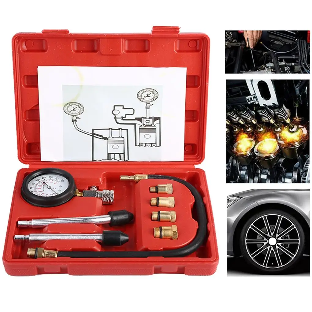 

Gasoline Engine Compression Tester Auto Petrol Gas Engine Cylinder Automotive Test Kit