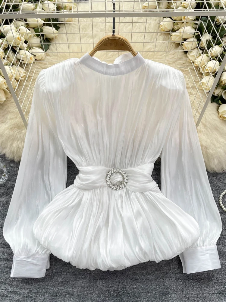 Женская рубашка с длинным рукавом Foamlina новинка 2024 весенне-летняя модная