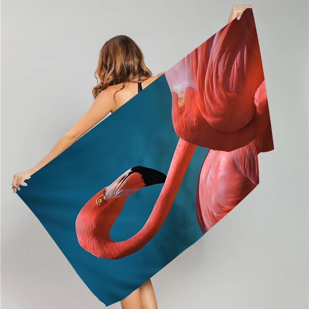 Пляжное полотенце из микрофибры с принтом фламинго альпинизм йога пляж плавание