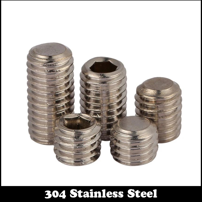 

M3*3 M3x3 M3*4 M3x4 M3*5 M3x5 M3*6 M3x6 Нержавеющая сталь 304 304ss DIN913 Внутренний шестигранный шестигранный винт с плоской головкой