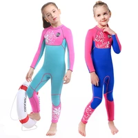 childrens 3mm neoprene wetsuit girls long sleeved one piece warm swimsuit diving swimming snorkeling sunscreen surfing suit
