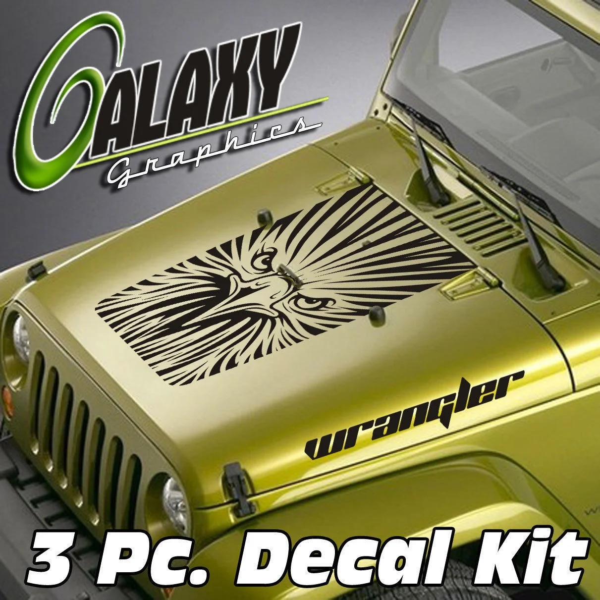 

Для универсального Wrangler 3 шт. Светонепроницаемый капюшон наклейка в комплекте #15-племенной Орел лицевая наклейка