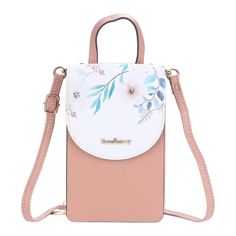 

New Women Touch Screen Mobile Phone Bags Female Printing Large Capacity Single Shoulder Purse Ladies Multifunction Messenger Bag