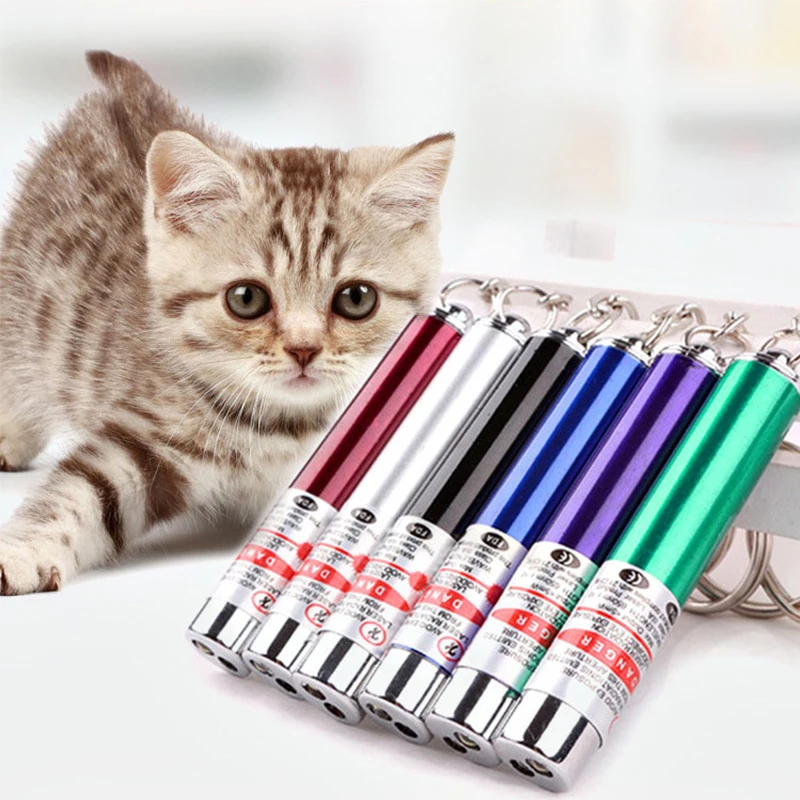 LED Light Toys for Pets Cat Toy 6 Colors Mini aluminum alloy laser Cat Toy Tease Cats Rods Infrared laser Pen Pet Supplies