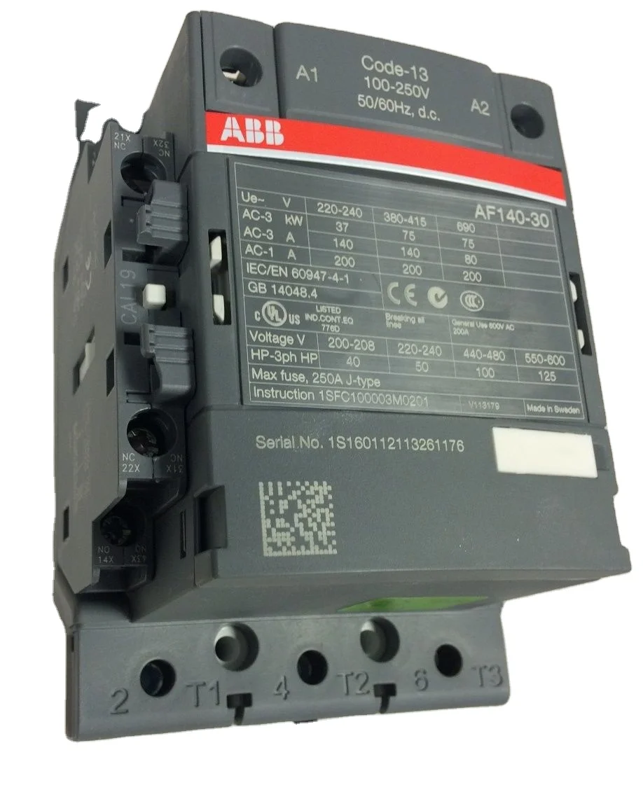 

Brand new ABB-China Block Contactor AF95-30-11 100-250V 50/60Hz / DC Contactor 1SFL437001R7011 AF95-30-11-70 DC contactor