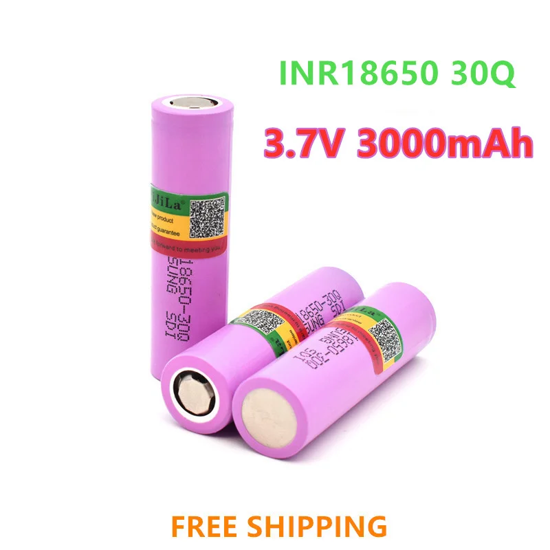 

1~20 PCS %New 3000mah 3.7V 18650 Battery for INR 18650 30Q 20A Rechargeable Lithium Battery for E-cigarate Flashlig