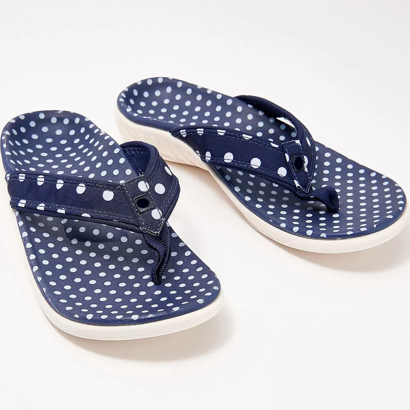 

2022 New Summer Polka Dot Wedges Women Beach Slippers Casual Comfy Clip Toe Women Beach Flip Flops Sandals Size 35-43