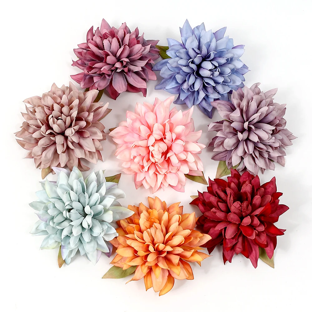 

5PC Artificial Flowers Head 12CM Silk Gerbera High Quality Home Room Christmas Decoration For Wedding Flower Wall Accessories