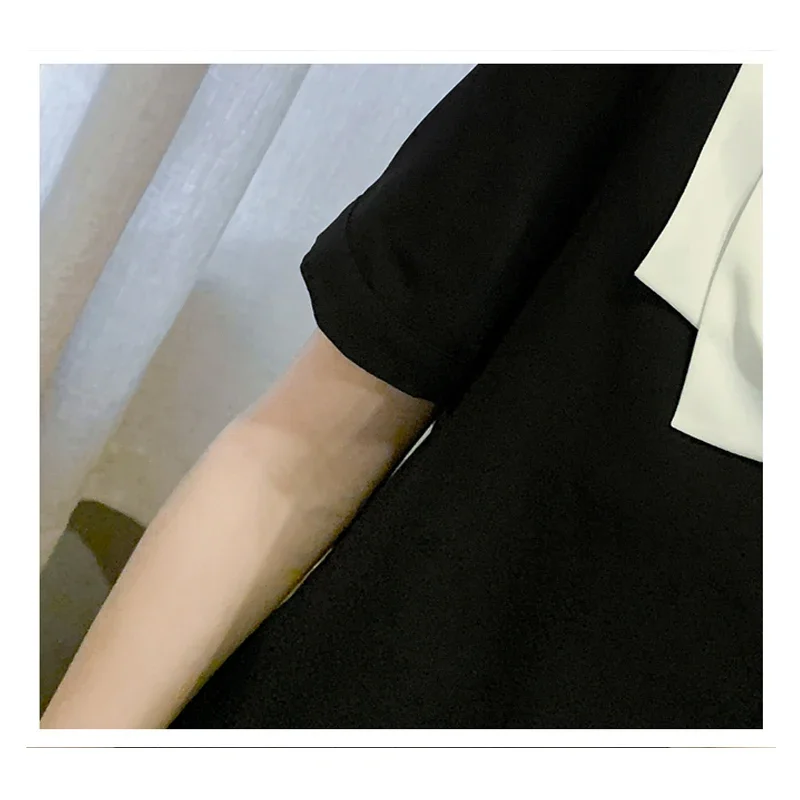 Новая модная летняя черная блузка рубашка женские топы Модные блузки 2024 с