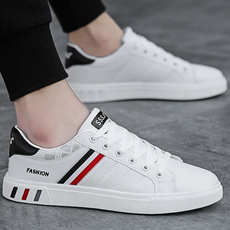 

кроссовки мужские кроссовки мужские 2022 new слипоны мужские Мужские белые кроссовки в Корейском стиле, повседневная обувь на шнуровке с кругл...