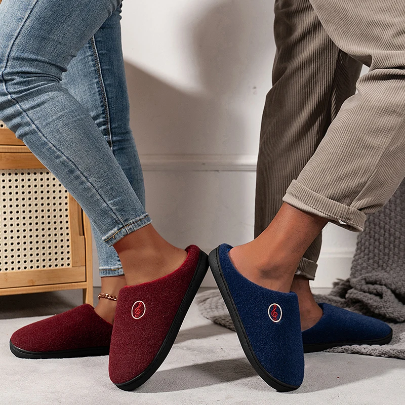 Lucyever женские тапочки на плоской подошве с хлопковым верхом и флисовой