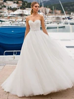 a line tulle sweetheat hy278 wedding dress for women floor length lace backless princess illusion bridal gowns vestidos de novia