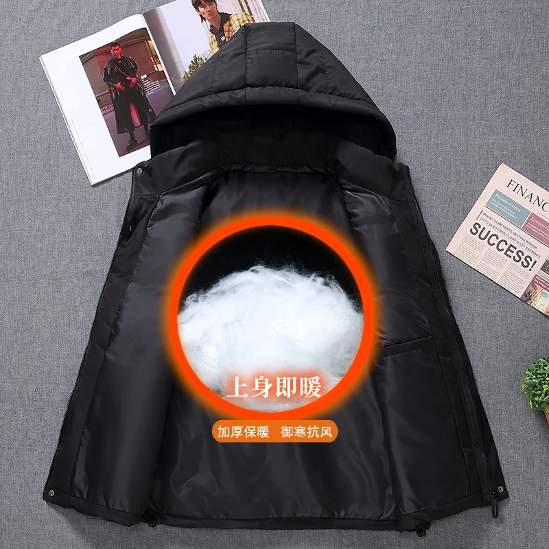 Осенне-зимняя женская шапка съемные куртки без рукавов плотный теплый