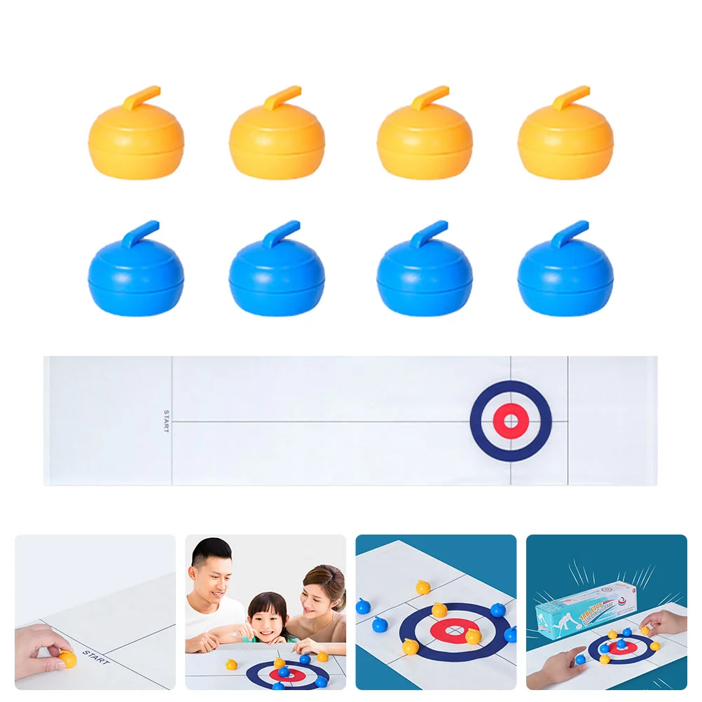 

1 Set of Tabletop Curling Game Set Portable Curling Office Board Game Set