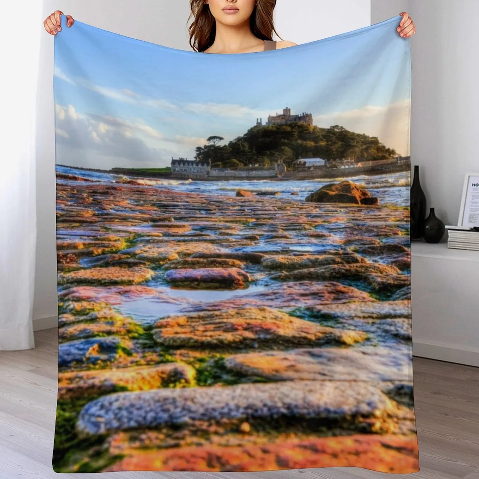 Маразион маразион декоративное плюшевое одеяло для дивана в клетку