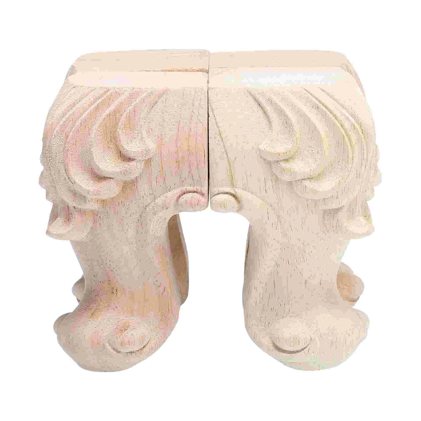 

4 Pcs Corner Furniture Sofa Legs Furniture Wooden Table Feet Accessories Carved Cabinet European Style Decorative