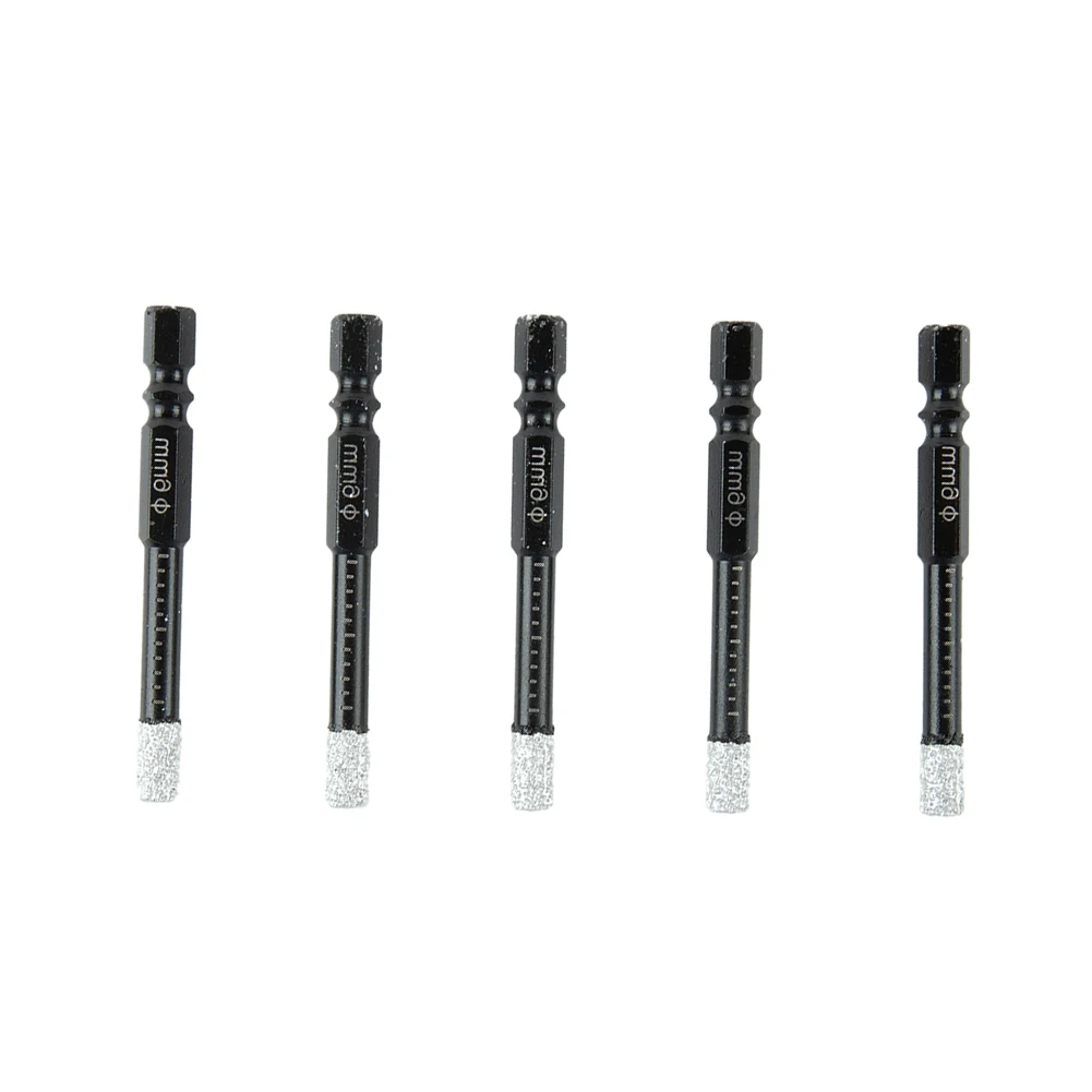 

5 Pcs 6mm Vaccum Brazed Diamond Dry Drill Bits Hole Saw For Marble Ceramic Tile Ceramic Glass Hard Plastic Power Tool Parts
