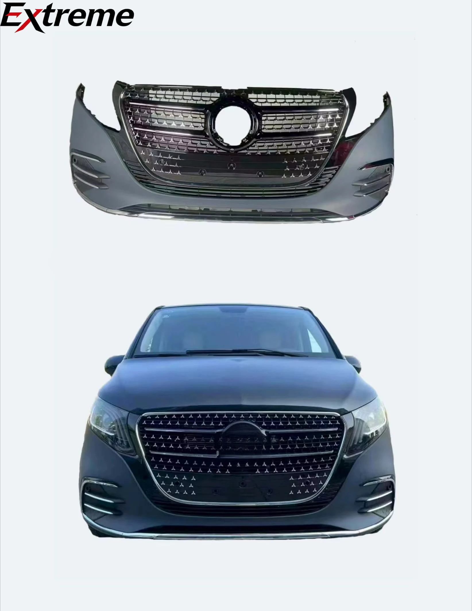 Фото Самый продаваемый высококачественный обвес в стиле AMG для Vito V300, цвет грунт, новый, бампер для V-Class, 100% совместимость, обновление, гарантия 1 год №1