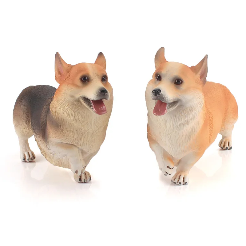 

Милые искусственные корги, фигурки собак, креативный домашний декор, кавайные детские игрушки, украшение для сада, модель животного, куколь...